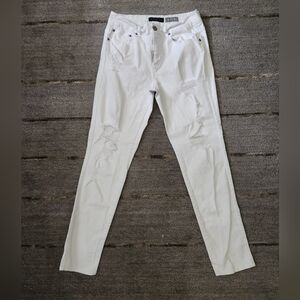 Aeropostale Women's White Destructed Jeans